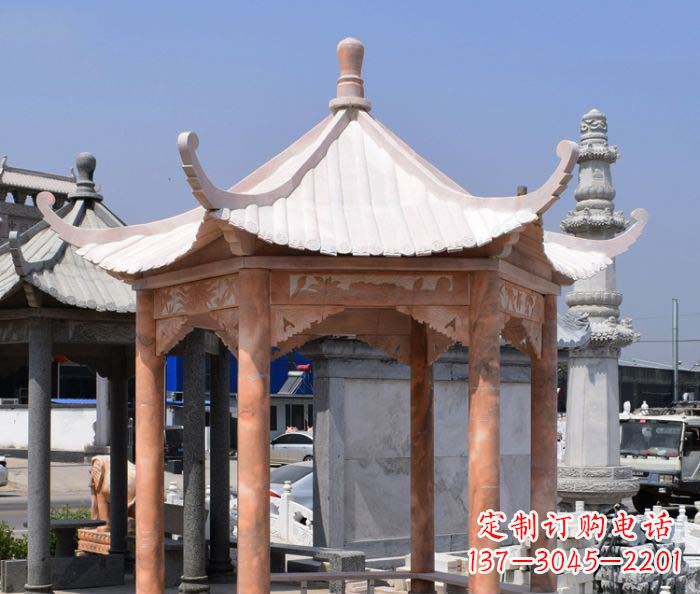 辽阳中领雕塑设计凉亭雕塑,清新简约添美感