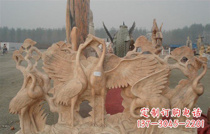 辽阳精美仙鹤雕塑