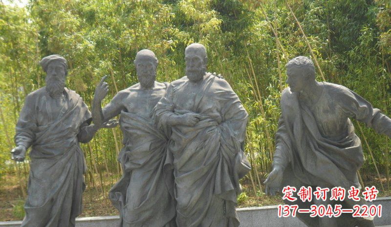辽阳公园西方名人人物铜雕