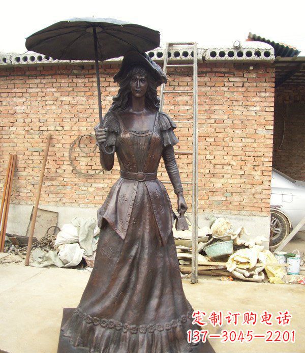 辽阳公园西洋美女人物铜雕