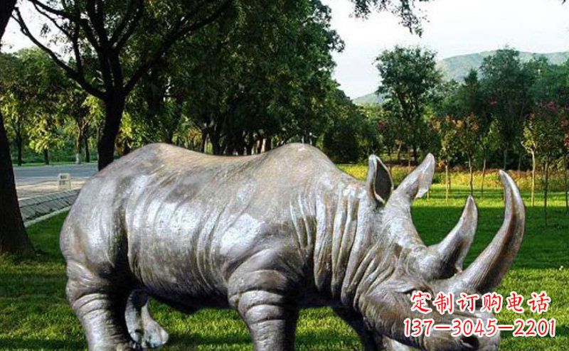 辽阳公园犀牛玻璃钢