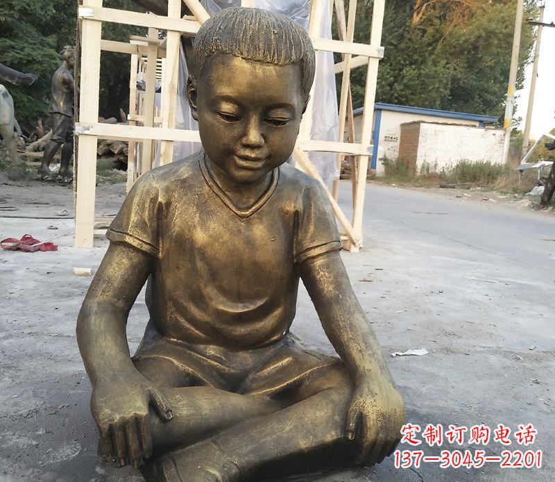 辽阳孩子们的梦想-铜质儿童雕塑