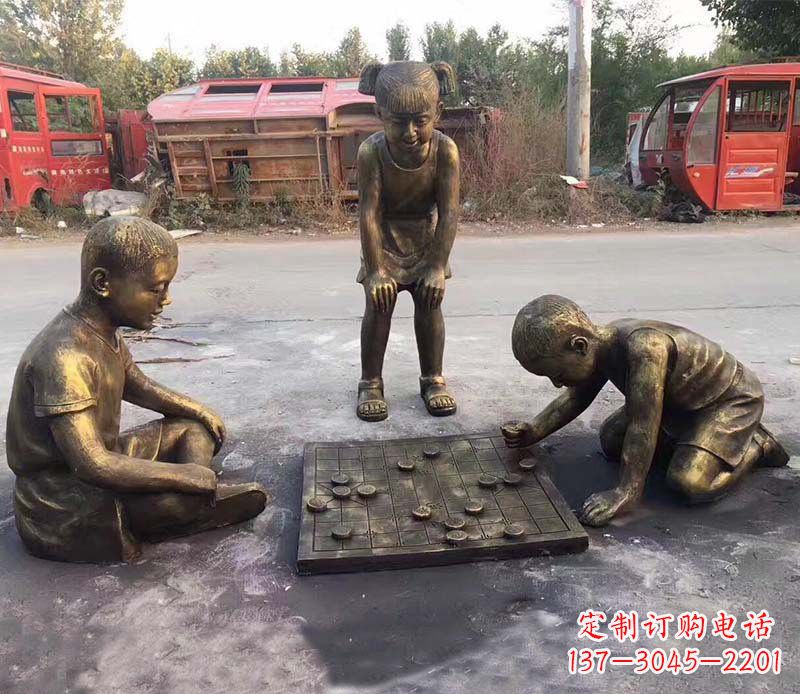 辽阳铜雕“童年梦想”儿童雕塑