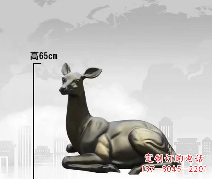 辽阳中领雕塑精美铜雕鹿