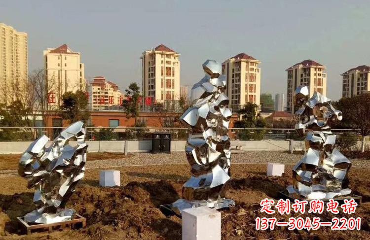 辽阳定制公园小区不锈钢太湖石雕塑