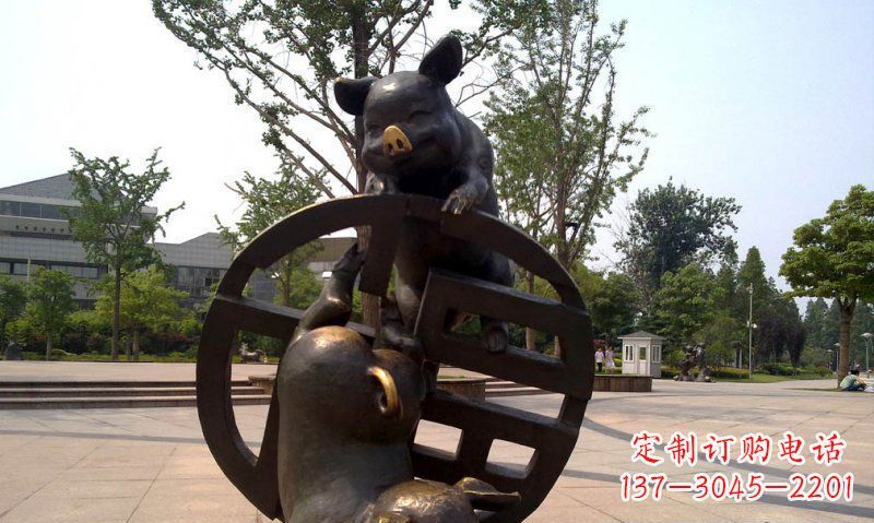 辽阳优雅而富有表现力的动物铜雕