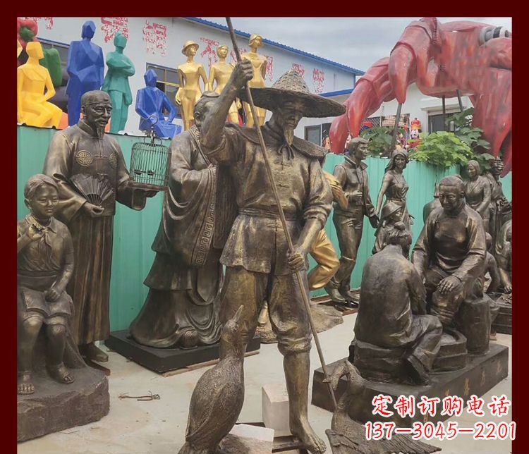 辽阳新中式鸬鹚铜雕塑