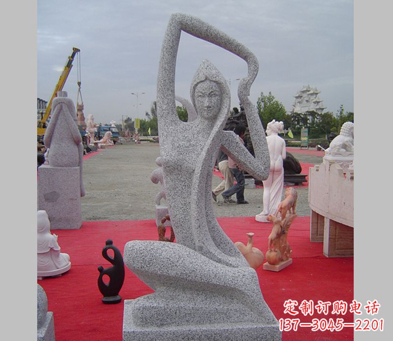 辽阳中领雕塑定制精美瑜伽美女雕塑