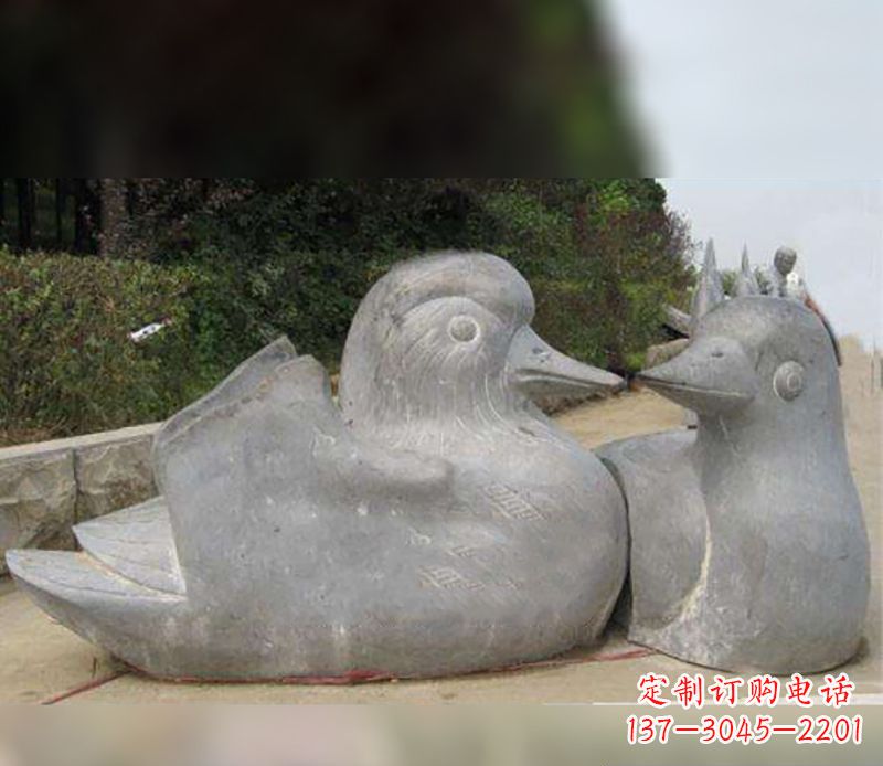 辽阳中领雕塑传统鸳鸯石雕
