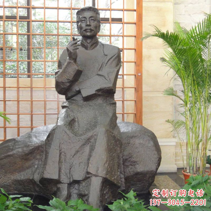 辽阳中领雕塑|传承历史文化的鲁迅铜雕像
