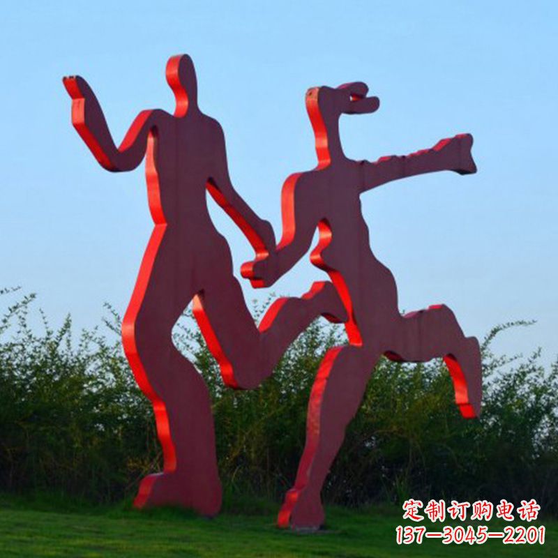 辽阳情侣心剪影雕塑