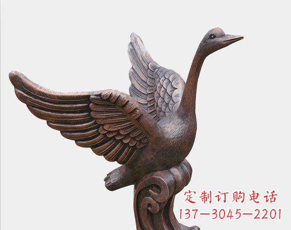 辽阳中领雕塑铸造完美的天鹅铜雕