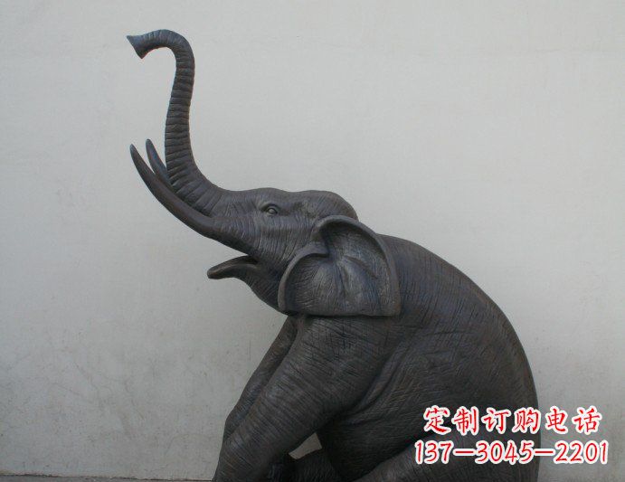 辽阳铜雕大象喷水动物塑像