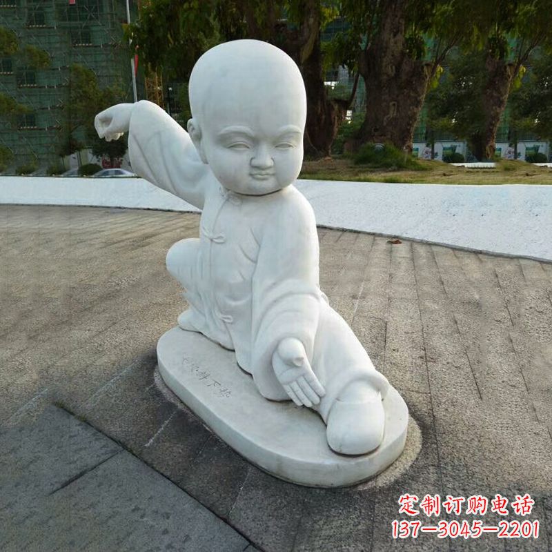 辽阳瑞士艺术家精美制作的和尚汉白玉石雕塑