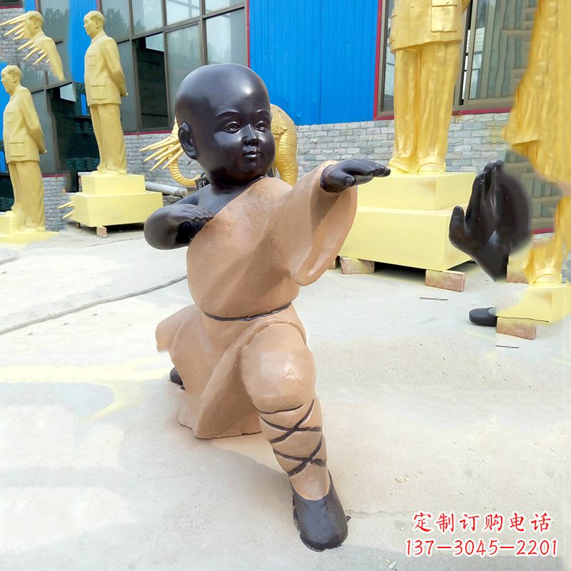 辽阳传承传统文化的绝佳礼品——“功夫小和尚”雕塑