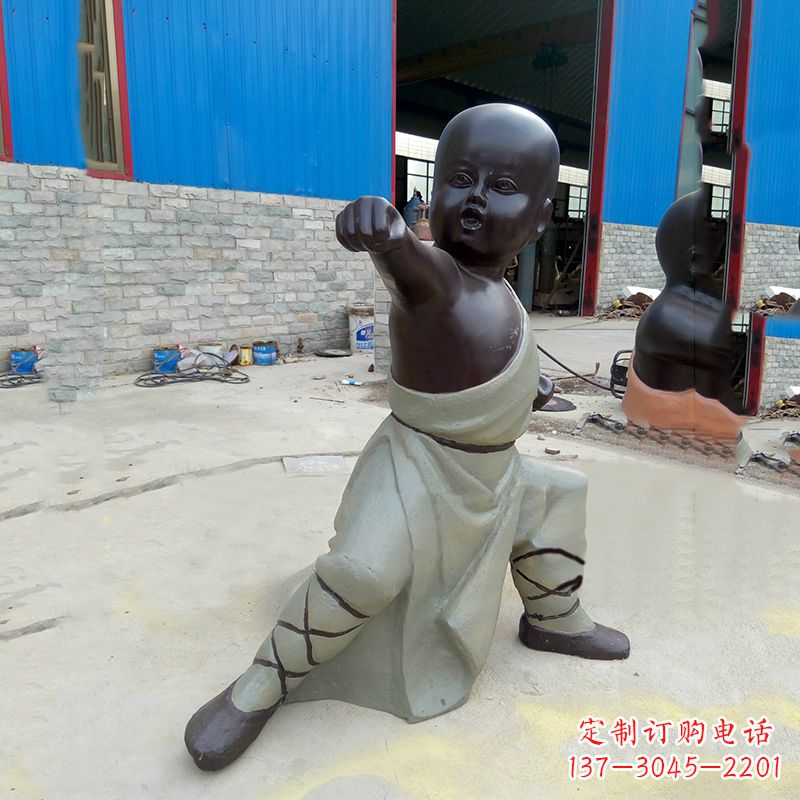 辽阳精致和尚铜雕塑