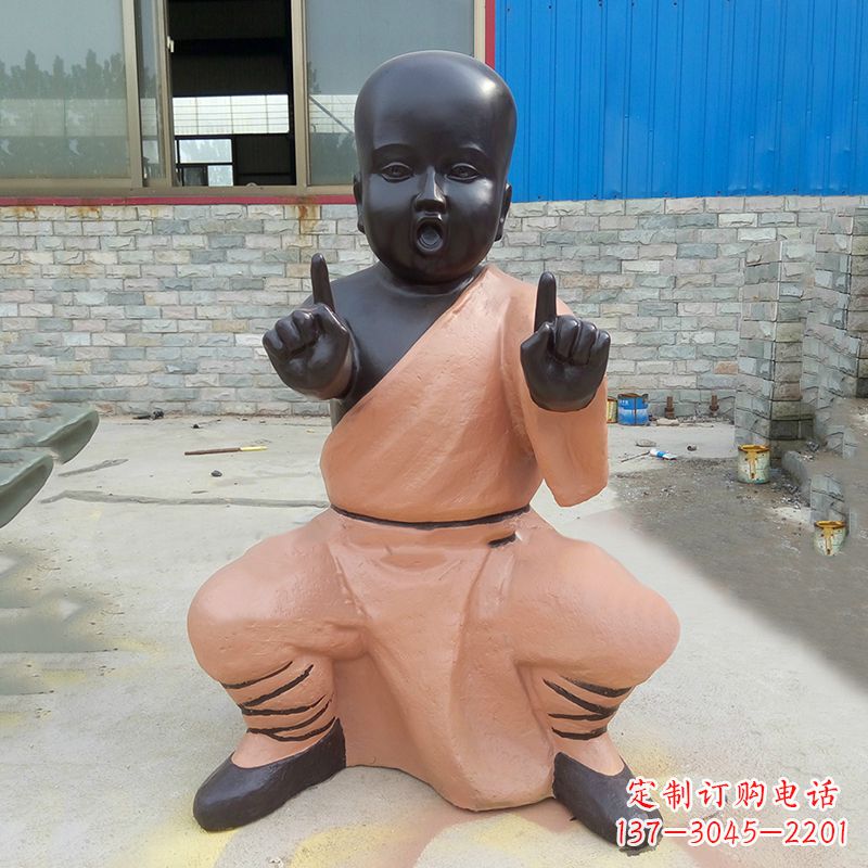 辽阳铜雕功夫小和尚