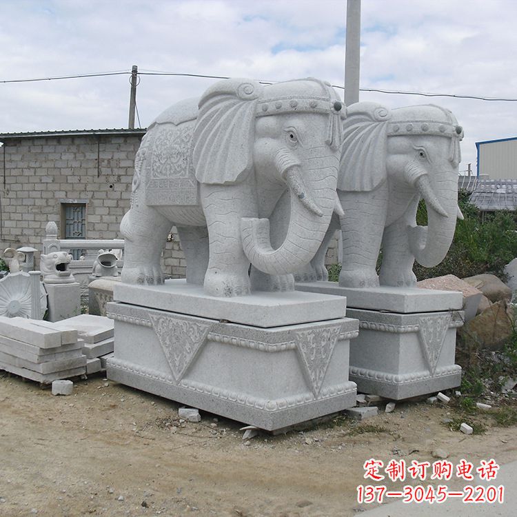 辽阳古典大象石雕--融入古典文化的精美艺术品