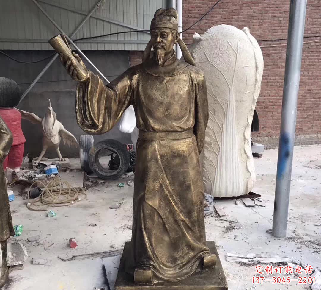 辽阳龙韵铜雕——歌颂古代大文豪李白