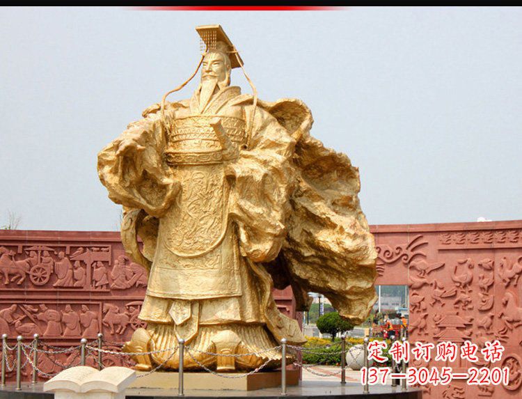 辽阳古代名人汉武帝铜雕
