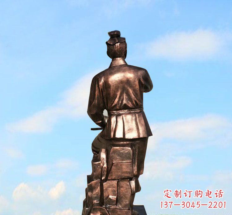 辽阳古代名人鲁班铜雕 (2)