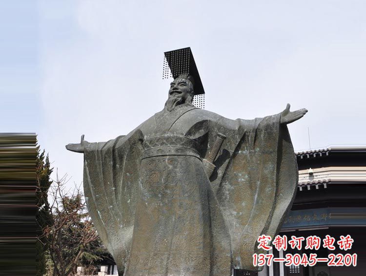 辽阳古代名人秦始皇铜雕