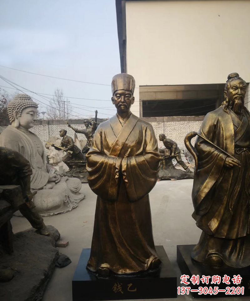 辽阳古代名人钱乙铜雕