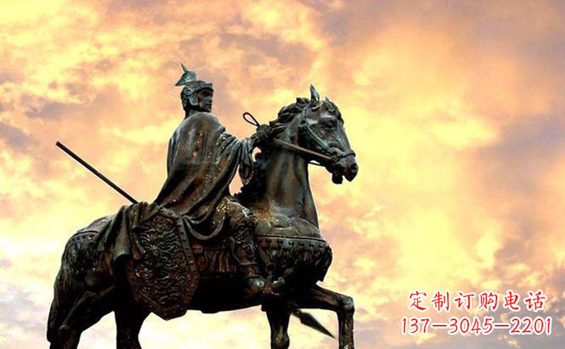辽阳古代名人赵云铜雕