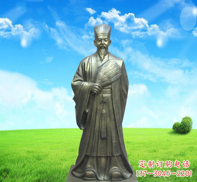 辽阳古代名人诸葛亮铜雕