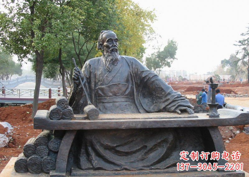 辽阳古代名医张仲景铜雕 (2)
