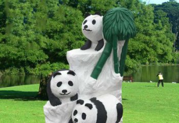 辽阳公园大熊猫雕塑