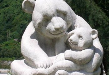 辽阳公园装饰熊猫石雕
