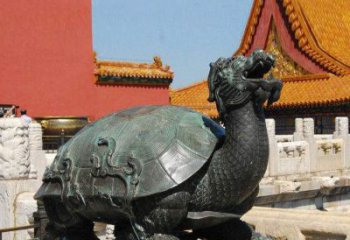 辽阳精美铜雕龙龟，给你公园独特色彩