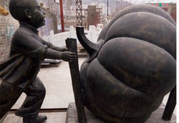 辽阳精致男孩铜雕