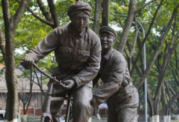 辽阳装饰你家园的自行车雕塑