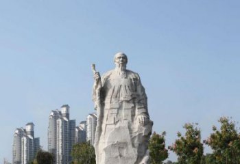 辽阳具有历史意义的画家齐白石汉白玉雕像