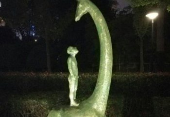 辽阳壮观绝伦的长颈鹿雕塑