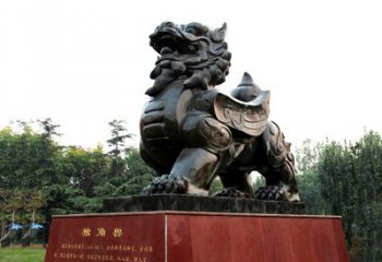 辽阳独角兽雕塑，释放公正之美