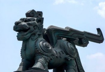 辽阳中领雕塑-铜制獬豸雕塑