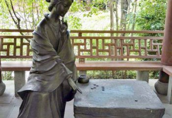 辽阳艺术精灵西施下棋情景雕塑
