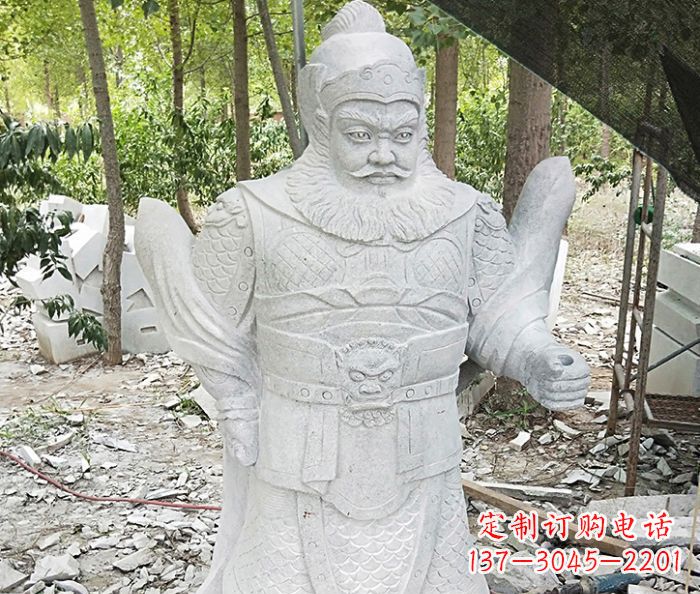 辽阳精美古典关公石雕