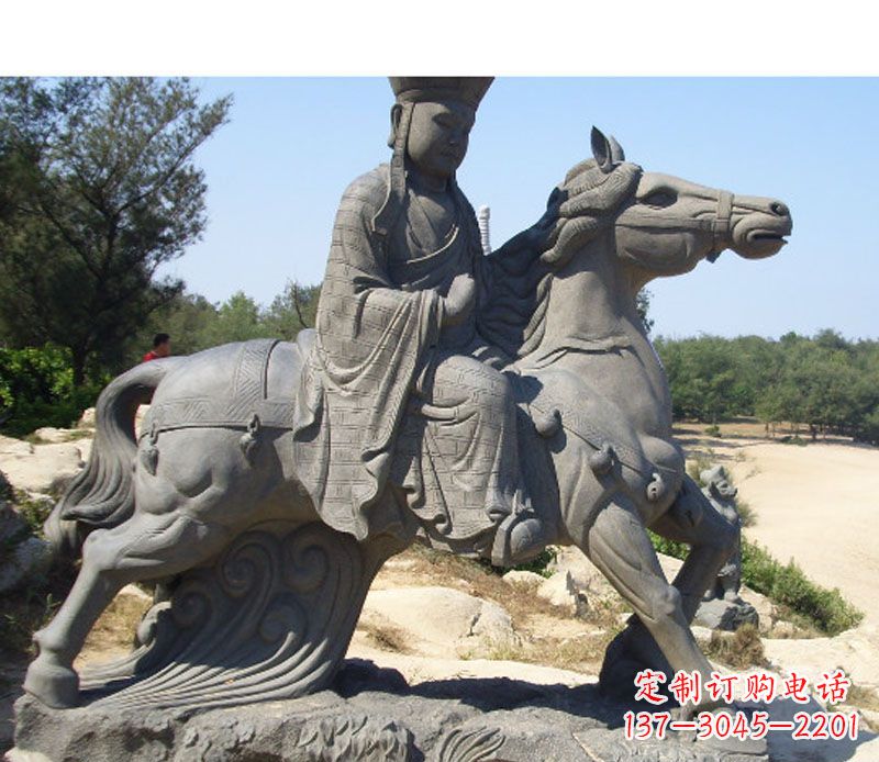 辽阳中领雕塑:古代人物唐僧骑马雕塑