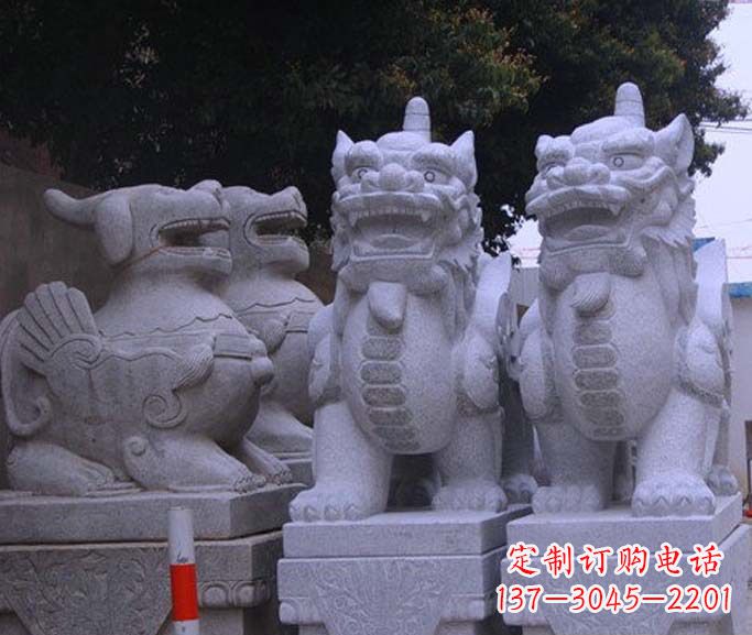 辽阳古典独角兽石雕