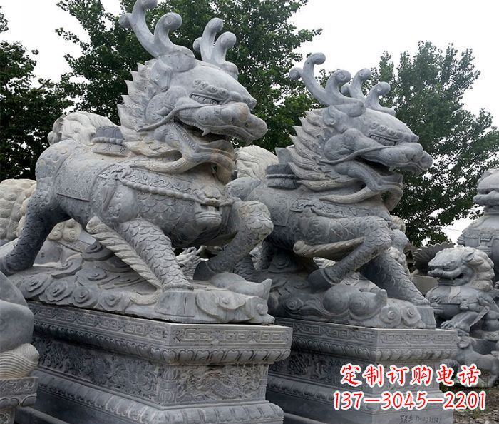 辽阳古典精美麒麟雕塑