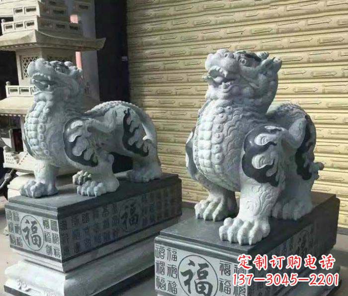 辽阳传承经典的古典貔貅石雕