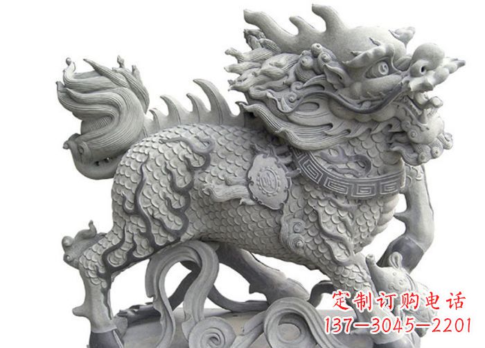辽阳中领雕塑|精美古典麒麟雕塑