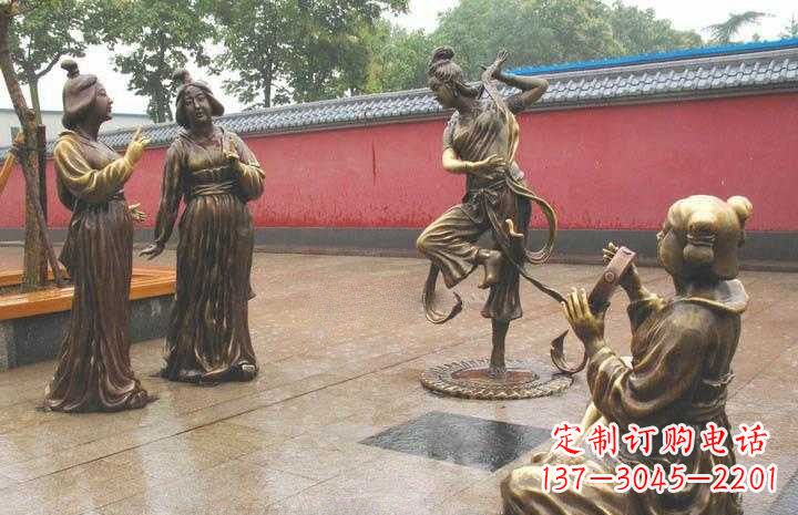 辽阳古代仕女铜雕