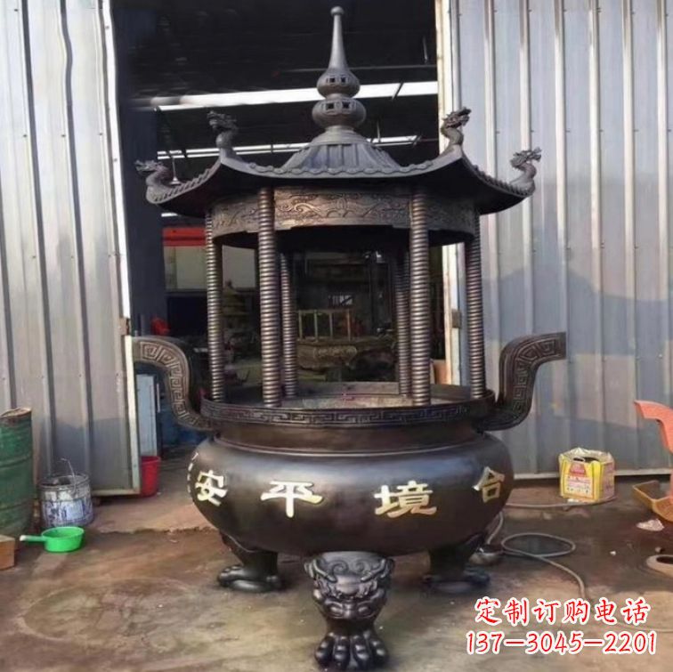 辽阳精美古代铜香炉雕塑,成就您的家庭情调
