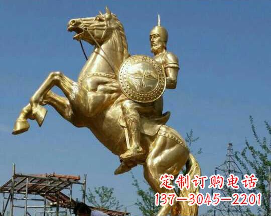 辽阳古罗马战士骑马铜雕
