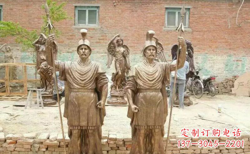 辽阳古罗马战士铜雕广场人物雕塑
